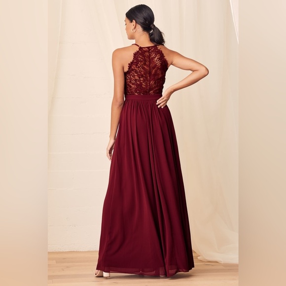 Love Spell Burgundy Lace-Back Maxi
Dress - Picture 2 of 10